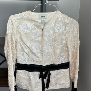 VTG Neiman Marcus Exclusive Women's S Lace Career Wedding Church Jacket Blazer